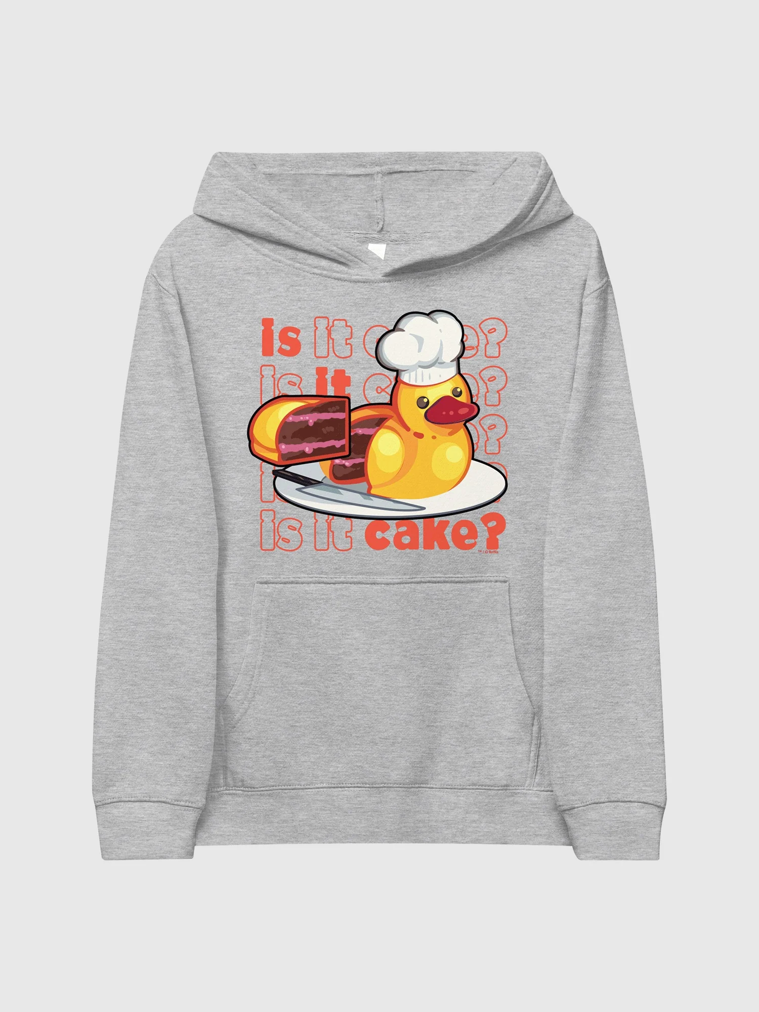 Is It Cake? Kids Hoodie Rubber Ducky