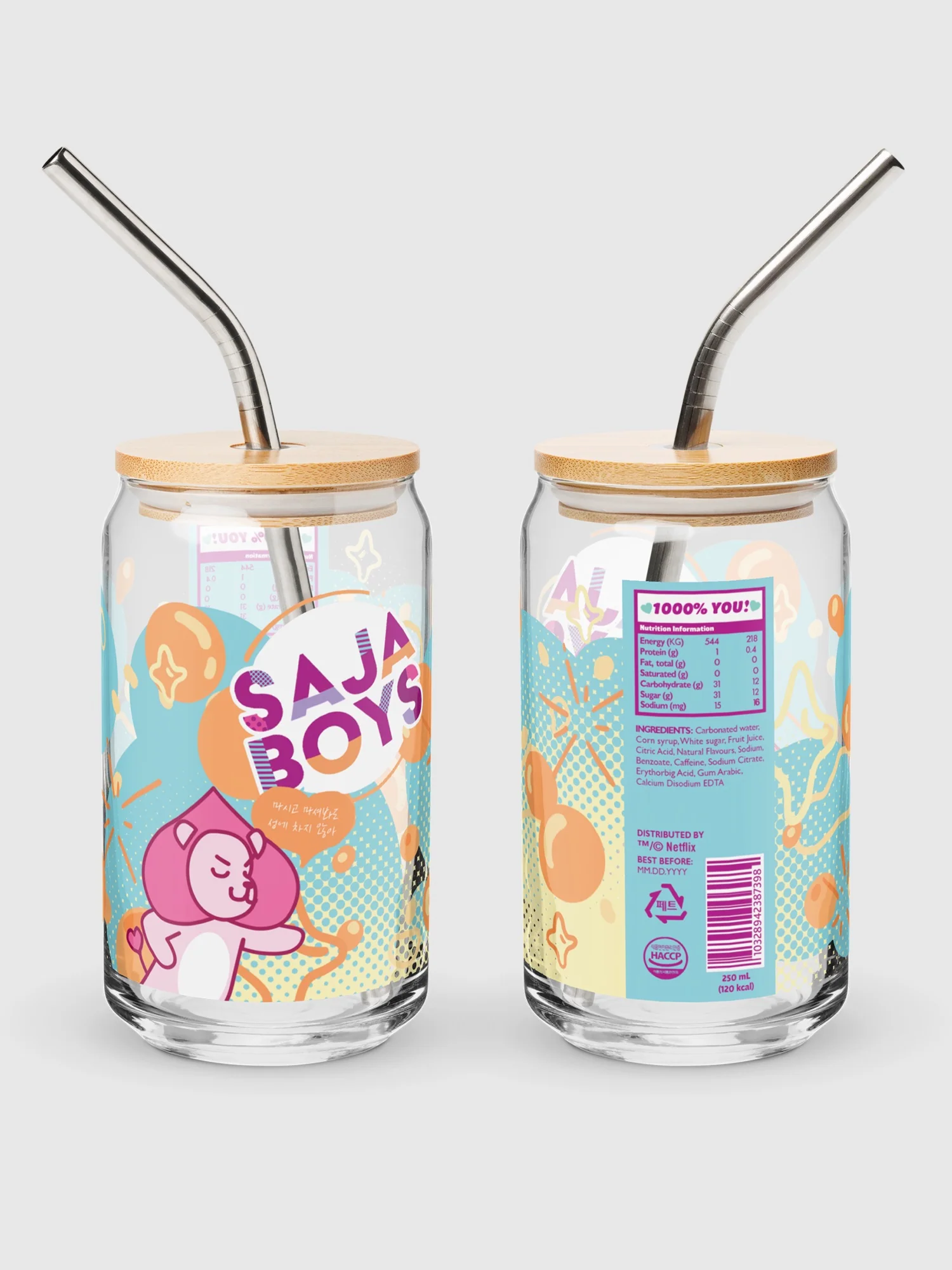 KPop Demon Hunters Romance Saja Can Shaped Glass