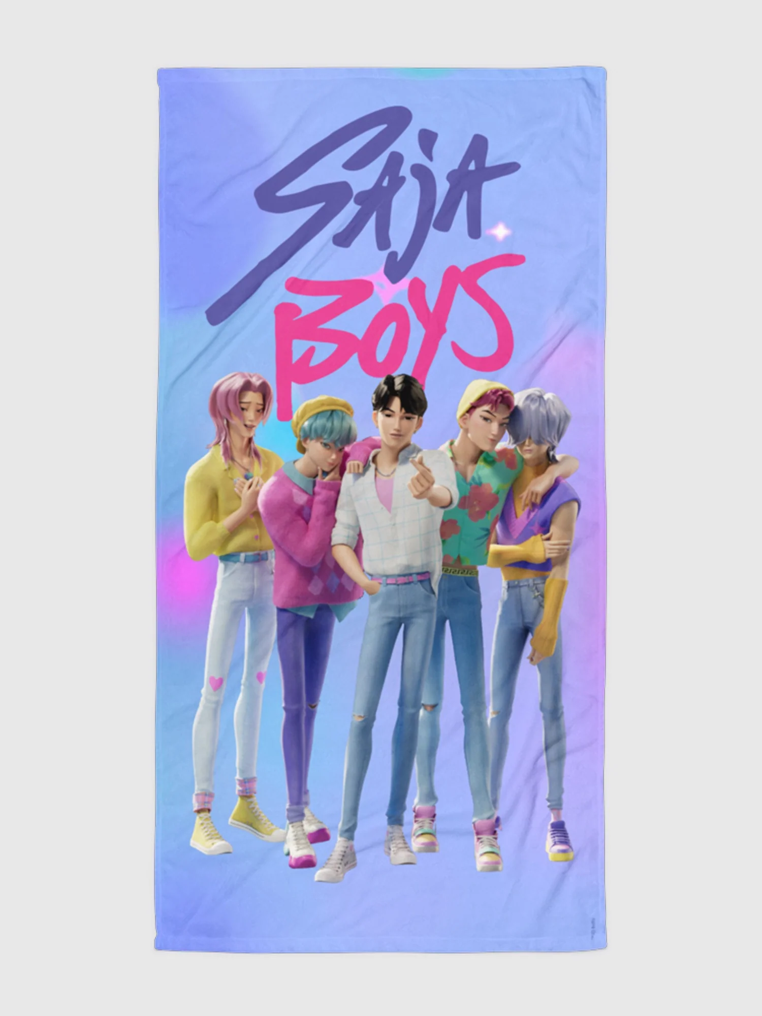KPop Demon Hunters SAJA BOYS Beach Towel