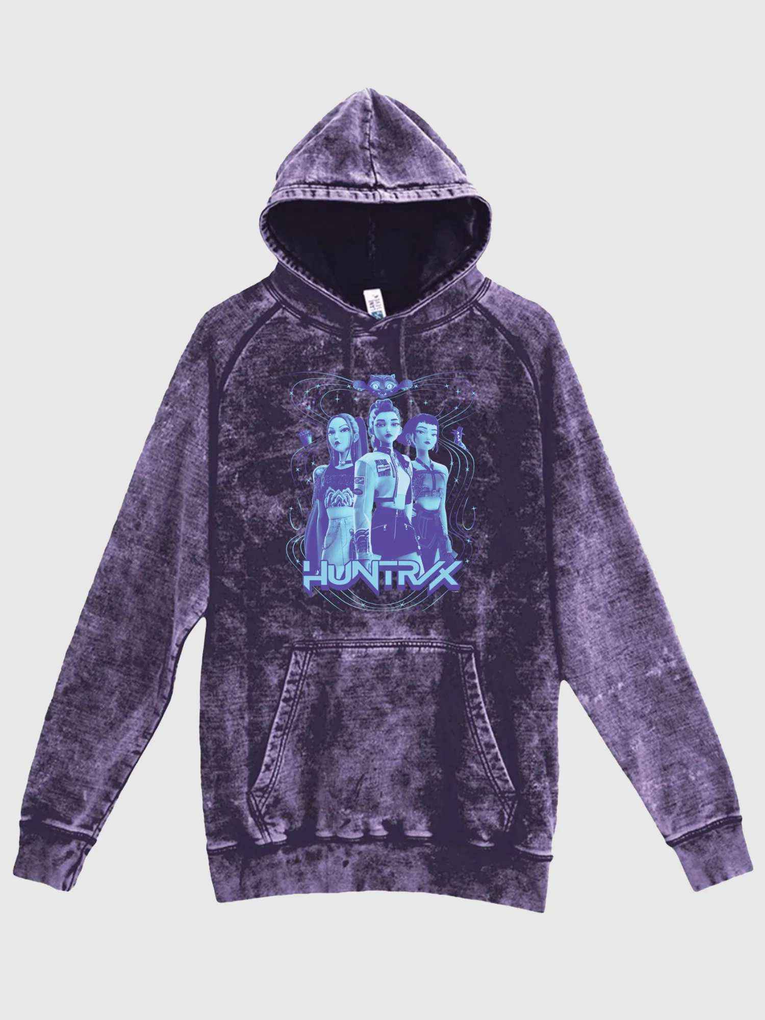 KPop Demon Hunters HUNTR/X Mineral Wash Adult Hoodie
