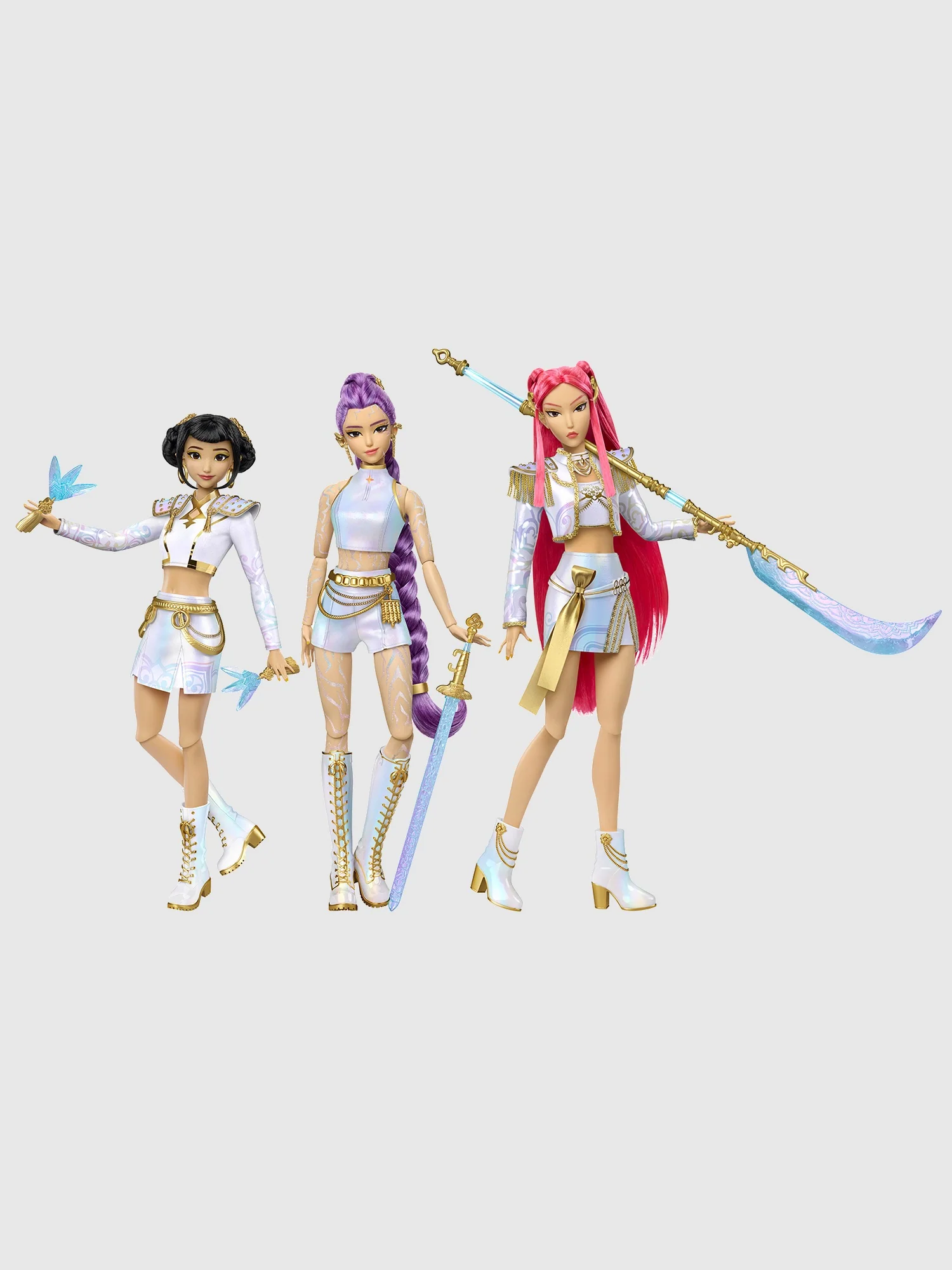 KPop Demon Hunters HUNTR/X Rumi, Mira, Zoey What it Sounds Like 3-Pack Mattel Dolls