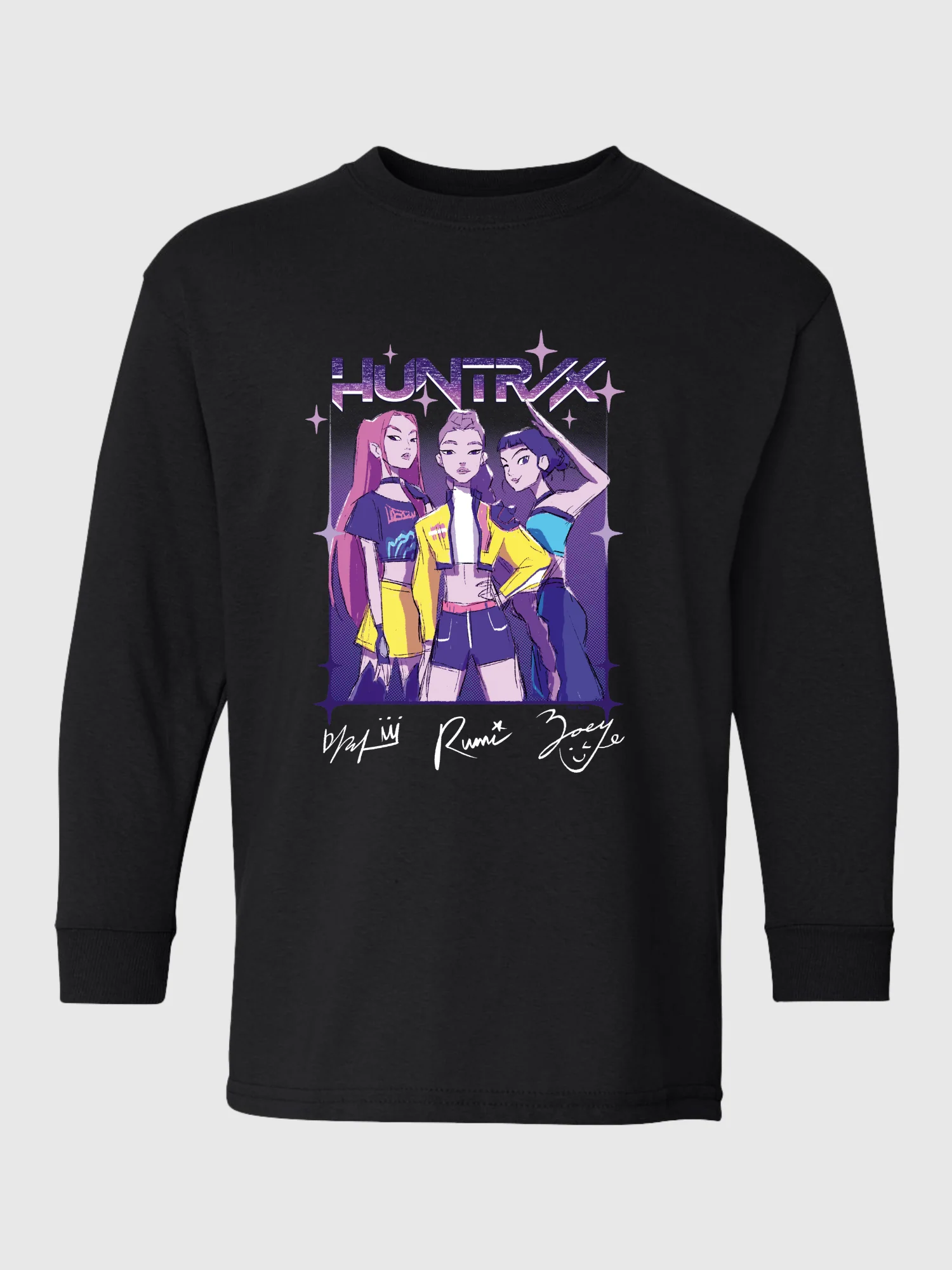 KPop Demon Hunters Kids Long Sleeve T-Shirt HUNTR/X Sketch