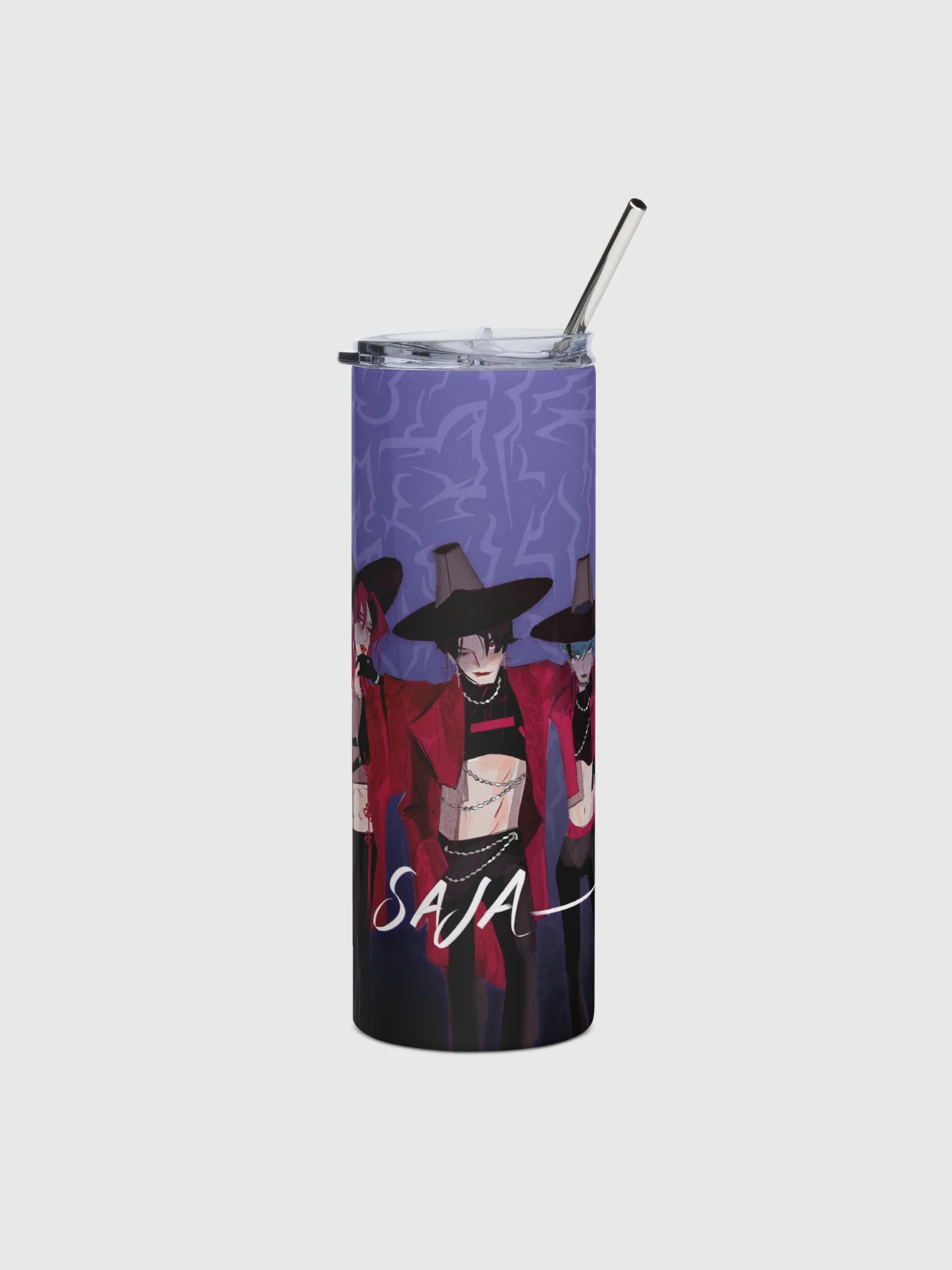 KPop Demon Hunters SAJA BOYS Demon Boy Band Skinny Tumbler