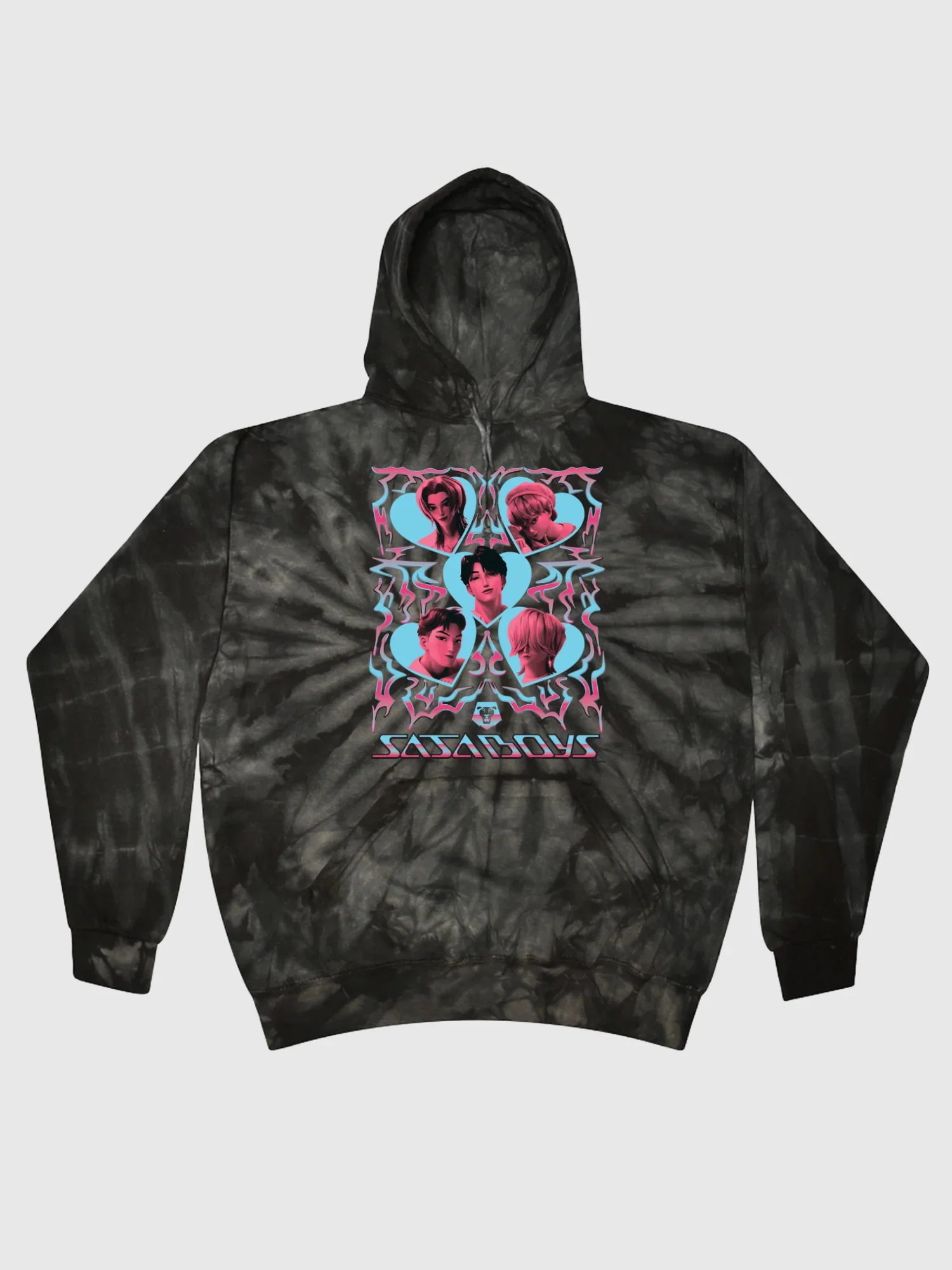 KPop Demon Hunters SAJA BOYS Tie-Dye Kids Hoodie
