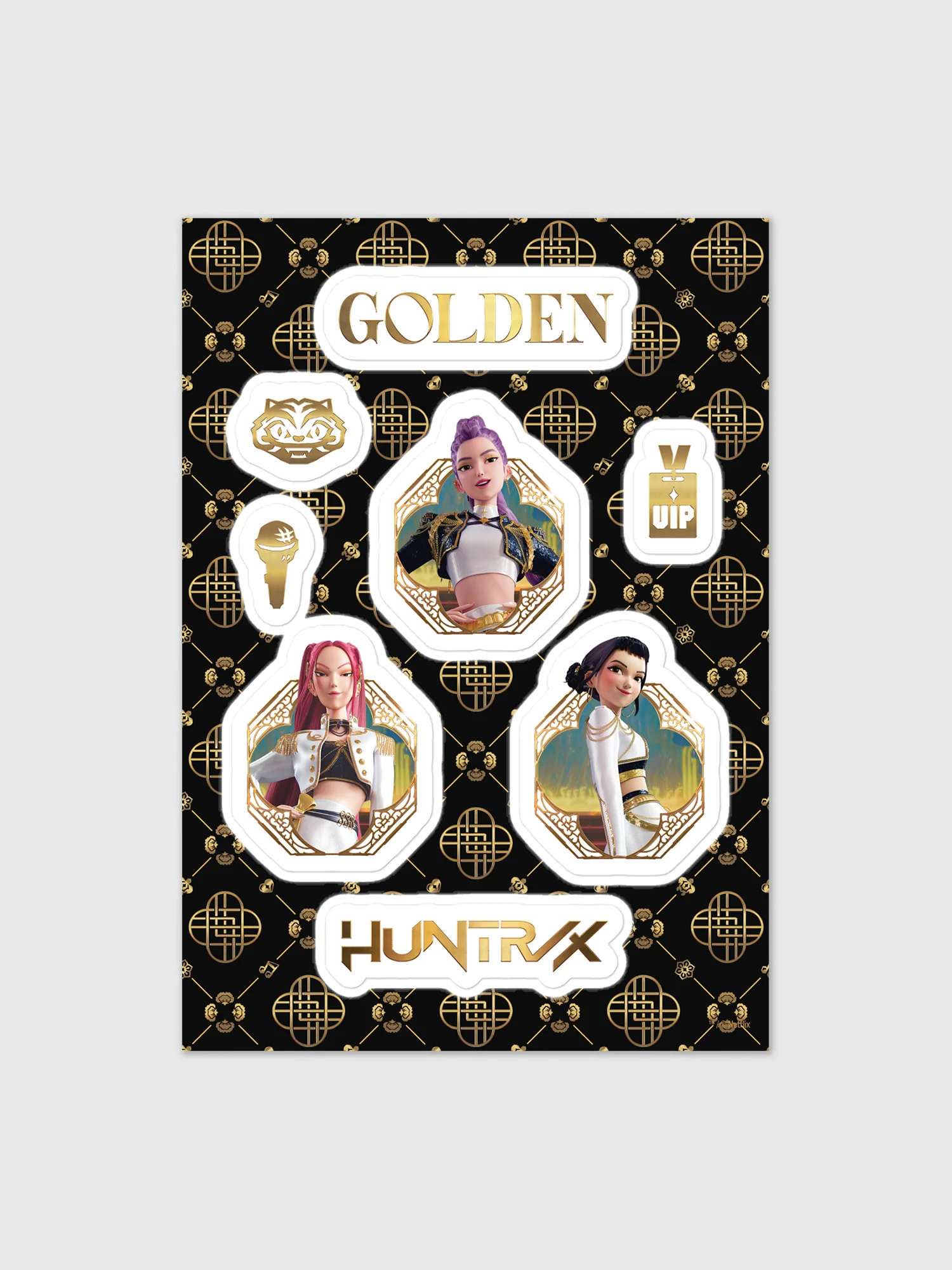 KPop Demon Hunters Sticker Sheet HUNTR/X Golden