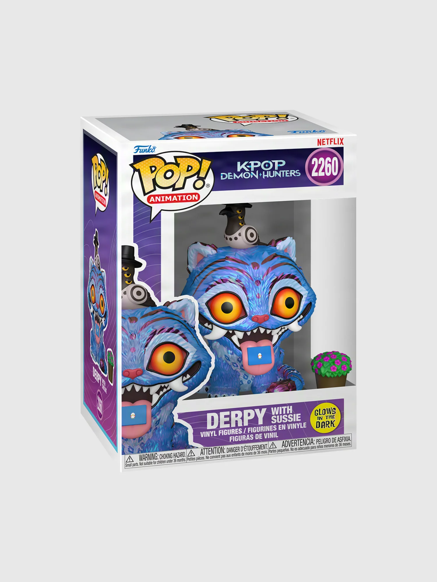 KPop Demon Hunters Derpy Tiger with Sussie Glow in the Dark Funko Pop! Premium Figure - Image 4