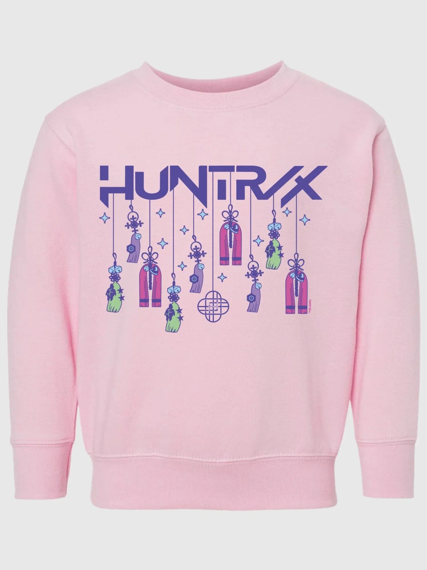 KPop Demon Hunters Toddler Crewneck Sweatshirt HUNTR/X Holiday Charms