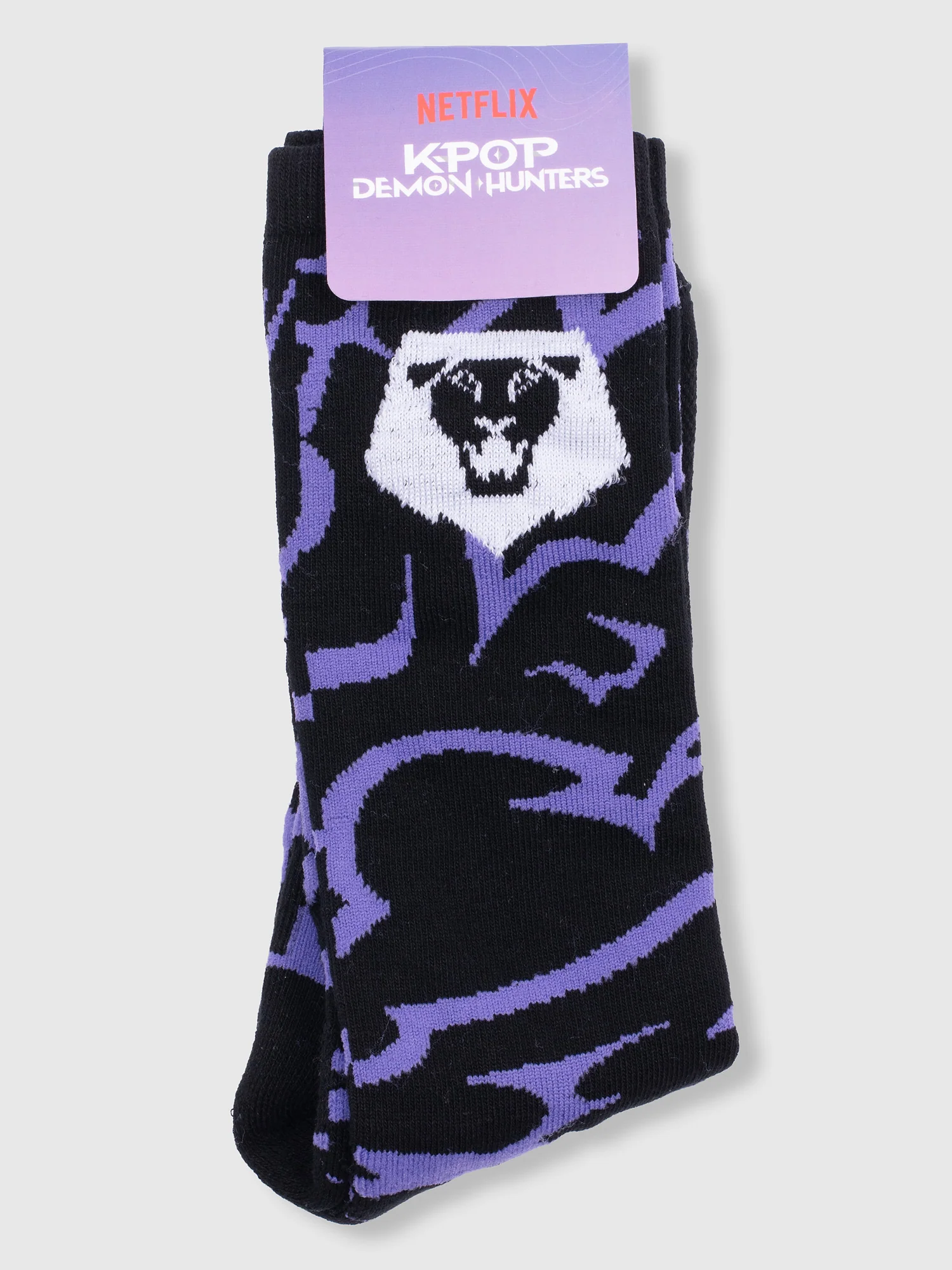KPop Demon Hunters Youth Athletic Crew Sock Saja Boys Glow In The Dark - Image 5