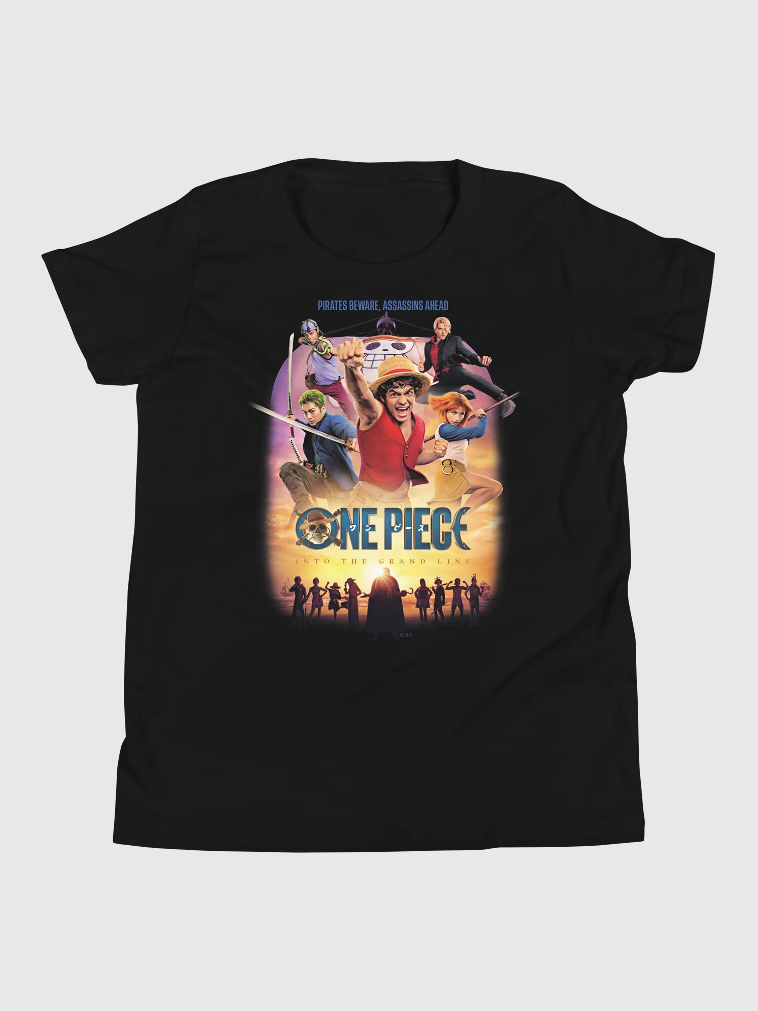 One Piece Youth T-Shirt Pirates Beware