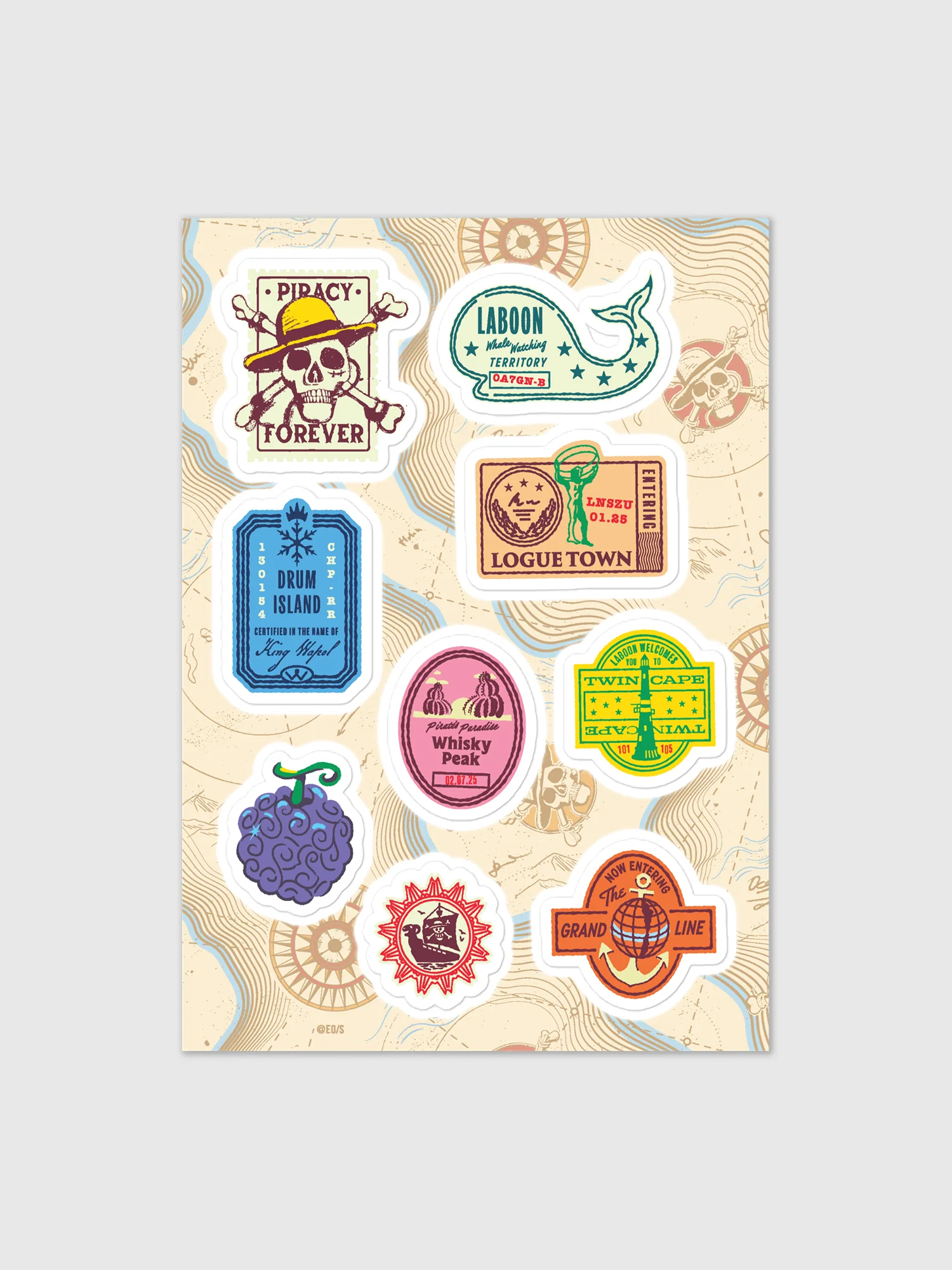 One Piece Sticker Sheet Icons