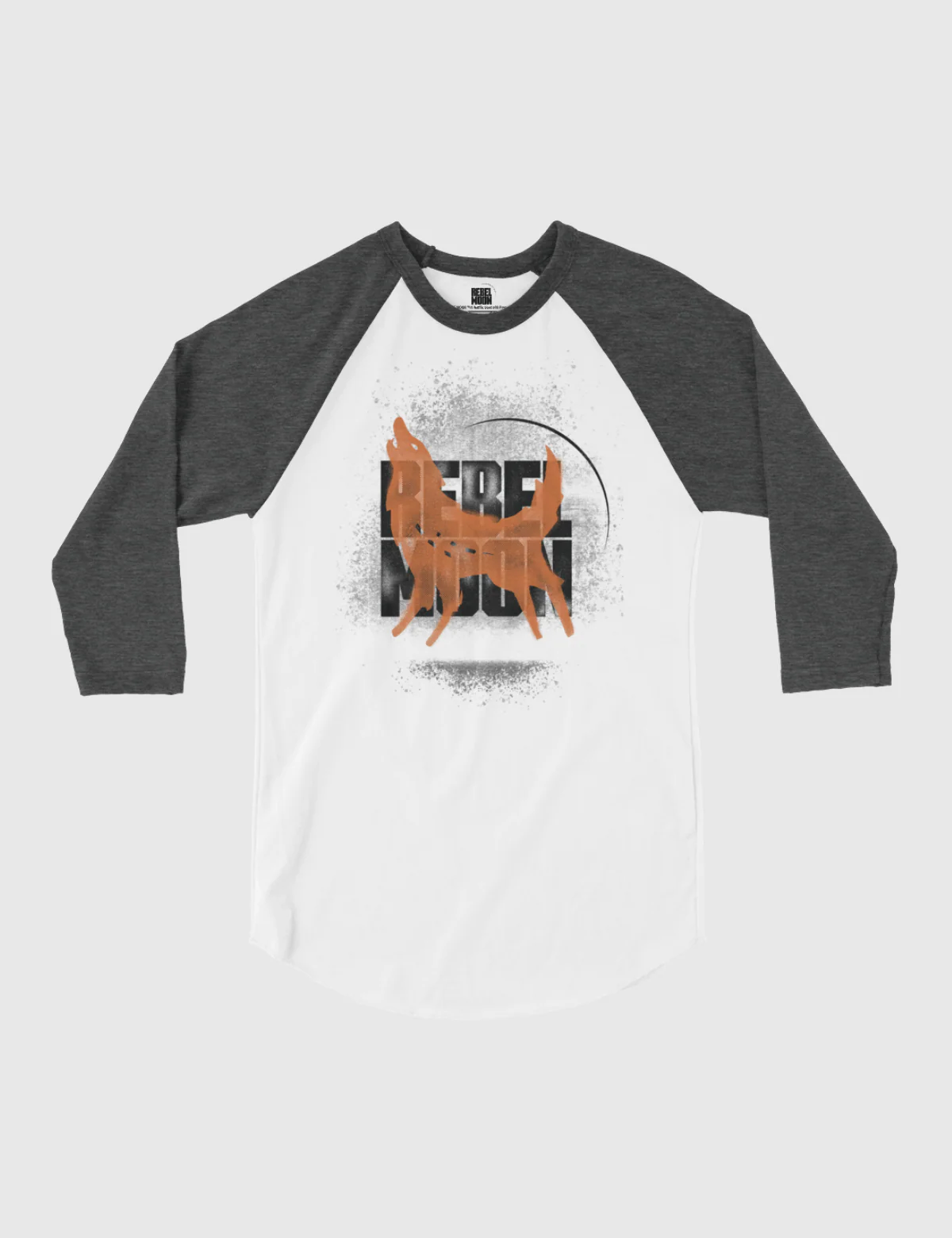 Rebel Moon Kora Logo Raglan Shirt [White/Heather Charcoal]