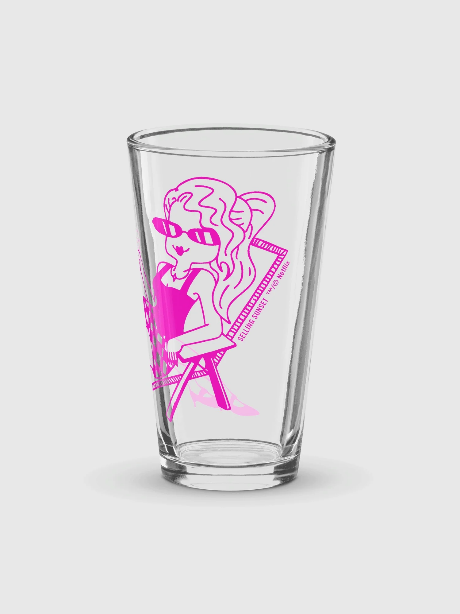 Selling Sunset Pint Glass" Water For Lunch"
