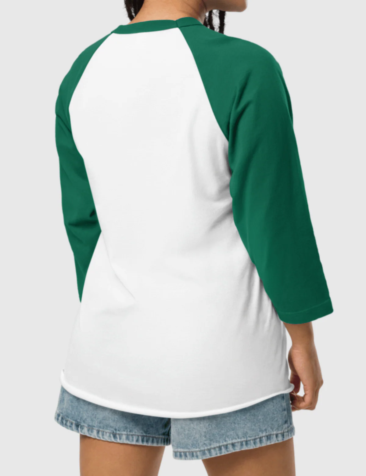 Squid Game: The Challenge Player Raglan Shirt [White/Kelly] - Player 302 - Image 3