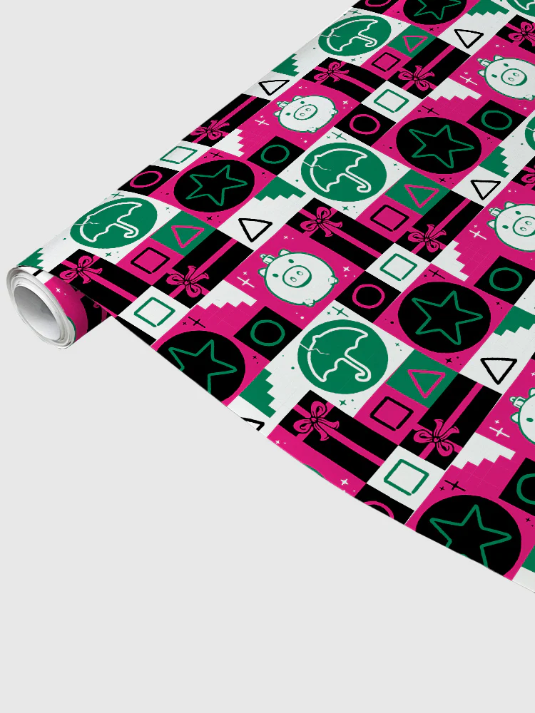 Squid Game Icons Pattern Wrapping Paper