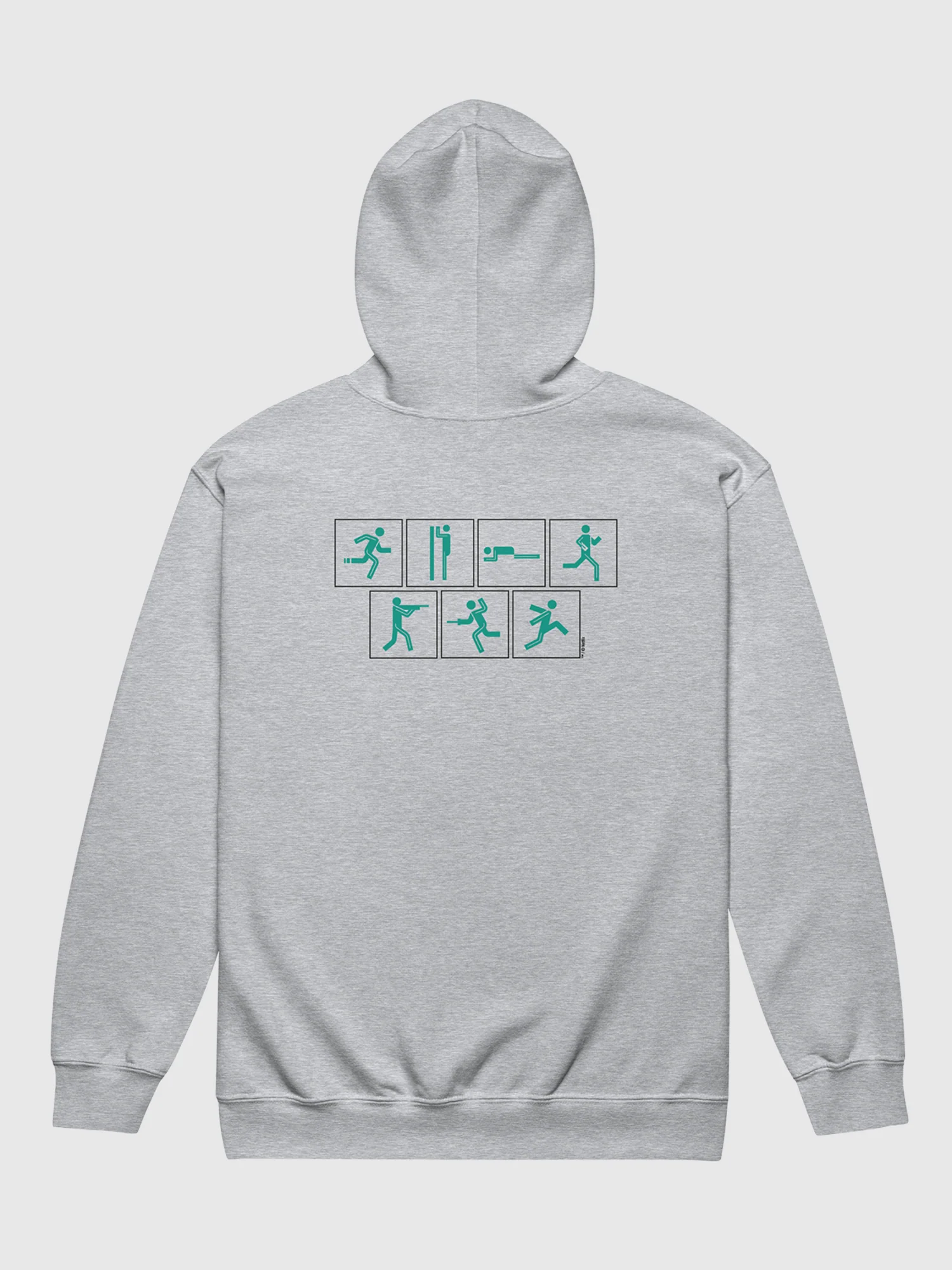 Squid Game Stick Figures Zip Hoodie