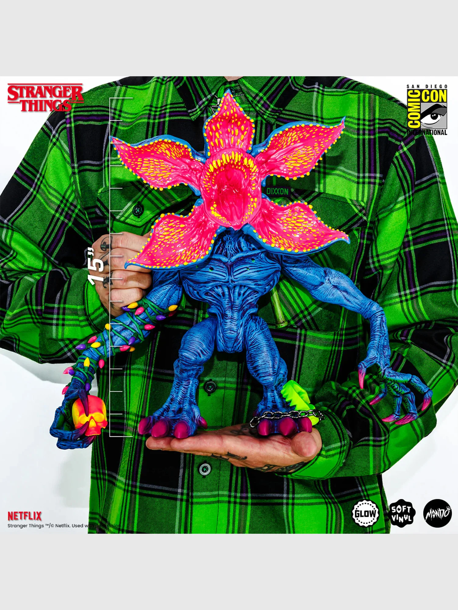 Stranger Things Demogorgon Vinyl Designer Figure by James Groman - 80's Fever Variant - Image 10