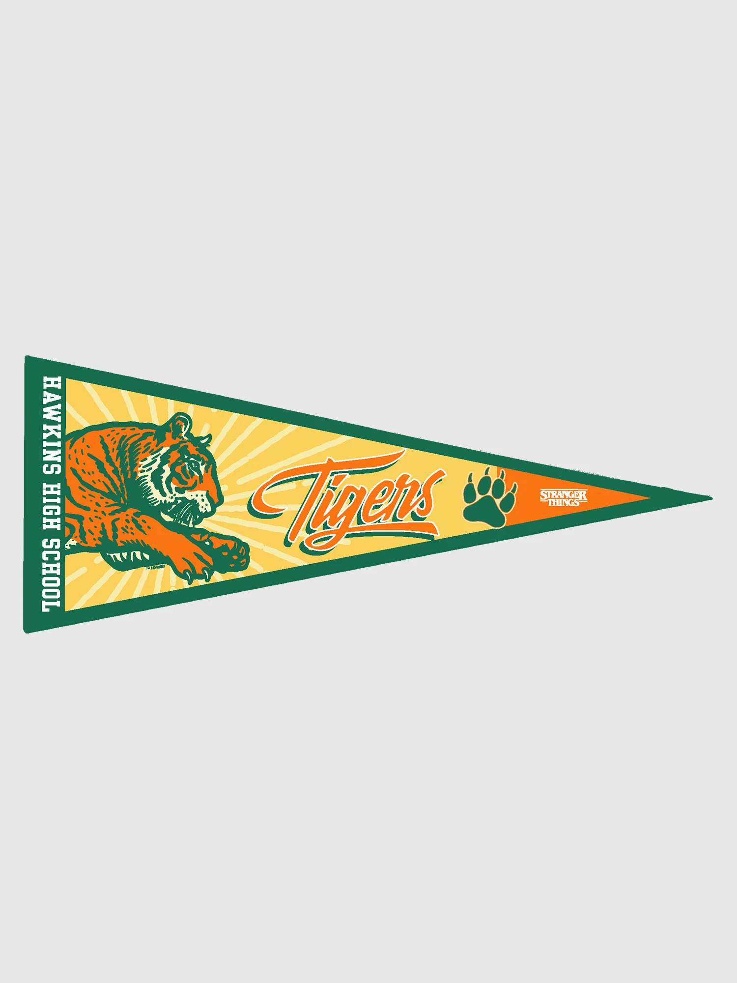 Stranger Things Hawkins High Tigers Pennant