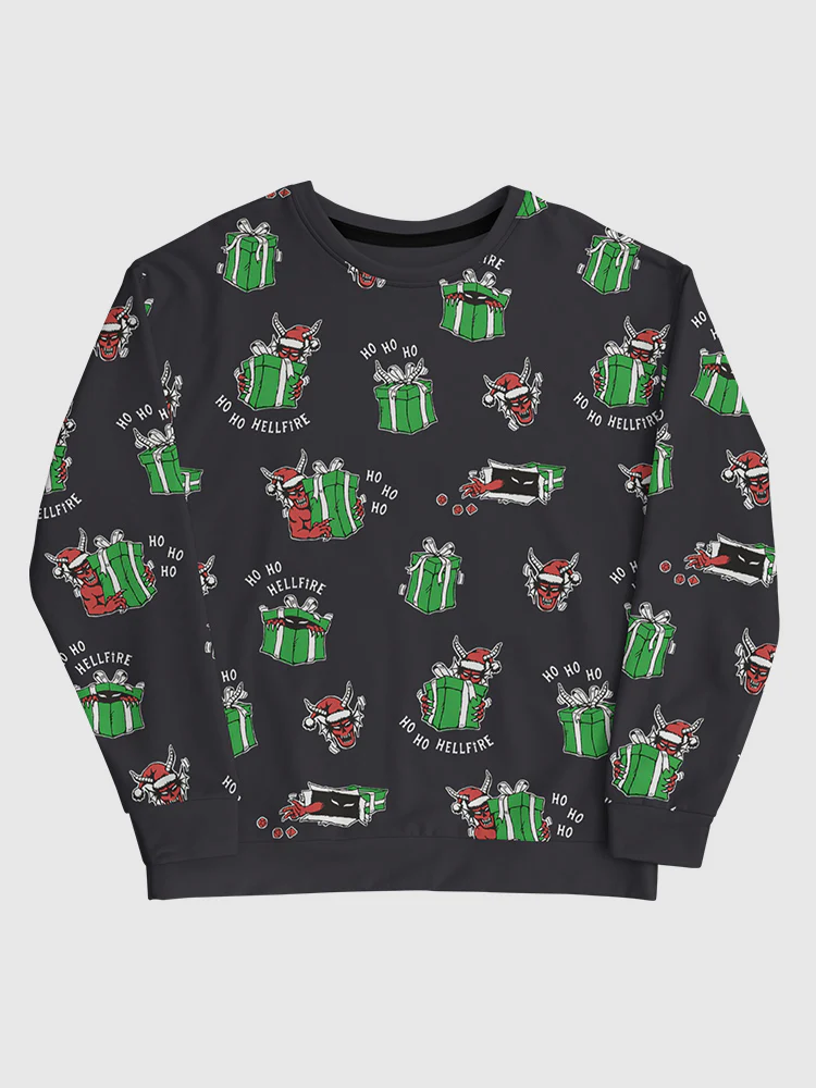 Hellfire Club Ho Ho Hellfire Holiday Crewneck Sweatshirt