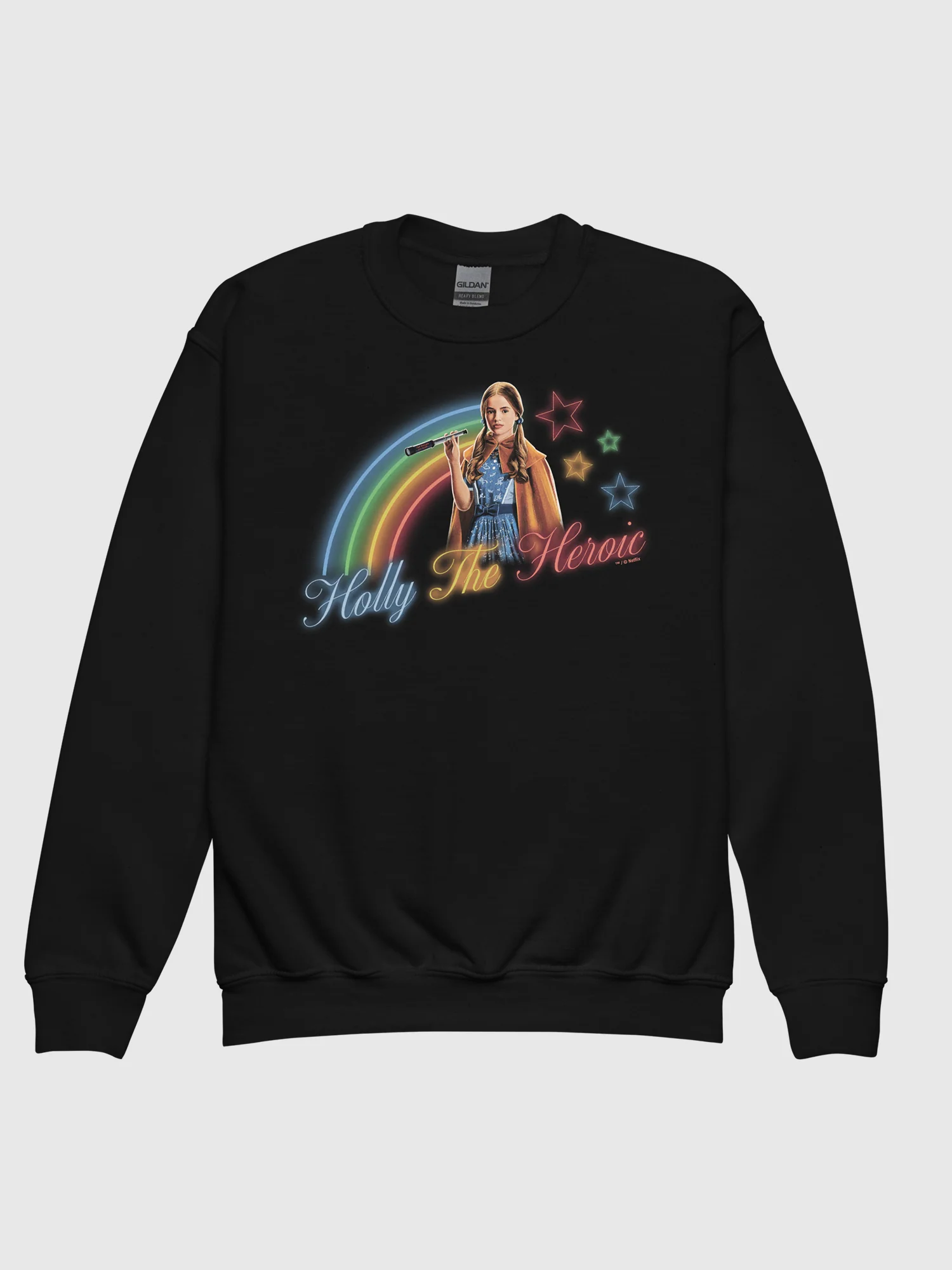 Stranger Things Kids Crewneck Holly The Heroic Rainbow