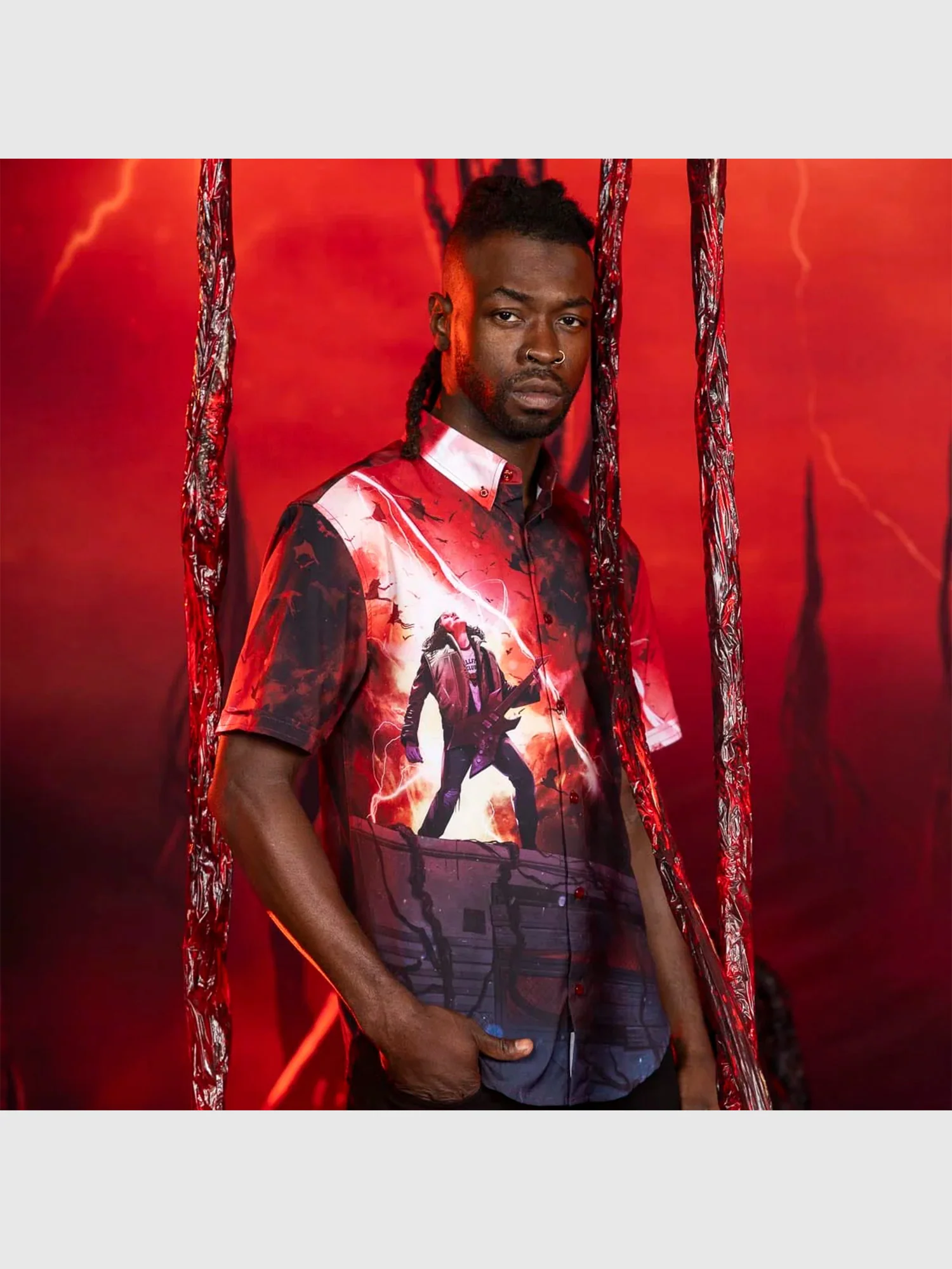 Stranger Things x RSVLTS "Most Metal Ever!" KUNUFLEX Short Sleeve Shirt - Image 3