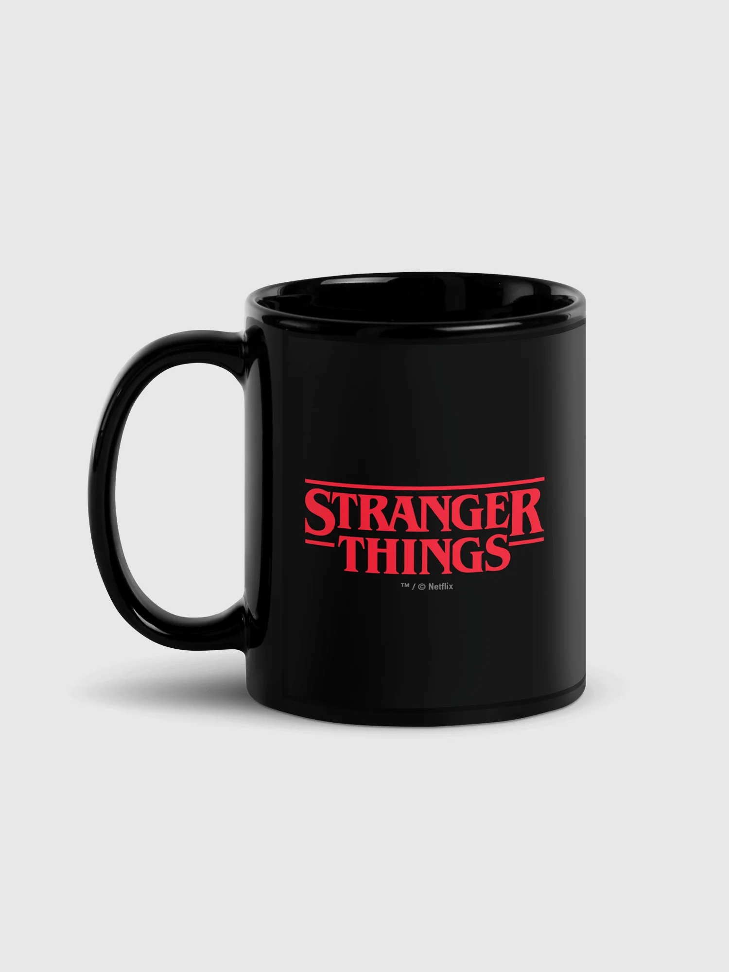 Stranger Things Personalized Black Mug Upside Down