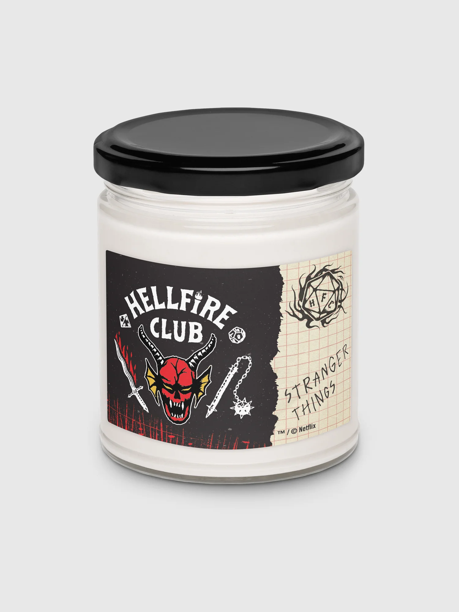 Stranger Things Scented Candle Hellfire Club