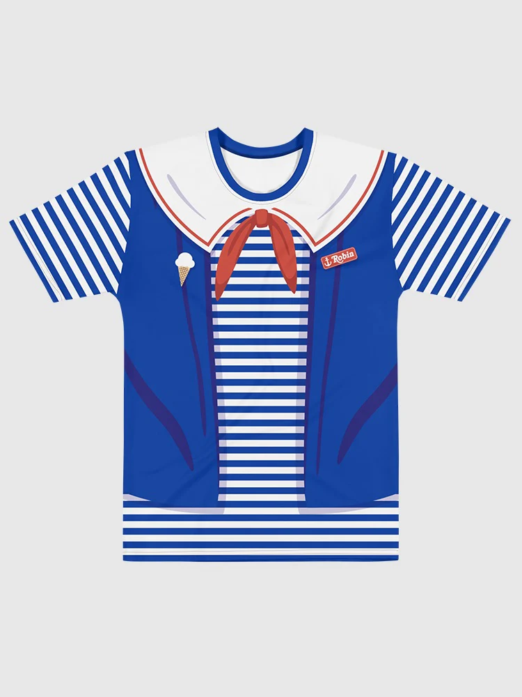 Stranger Things Scoops Ahoy Uniform Striped T-Shirt
