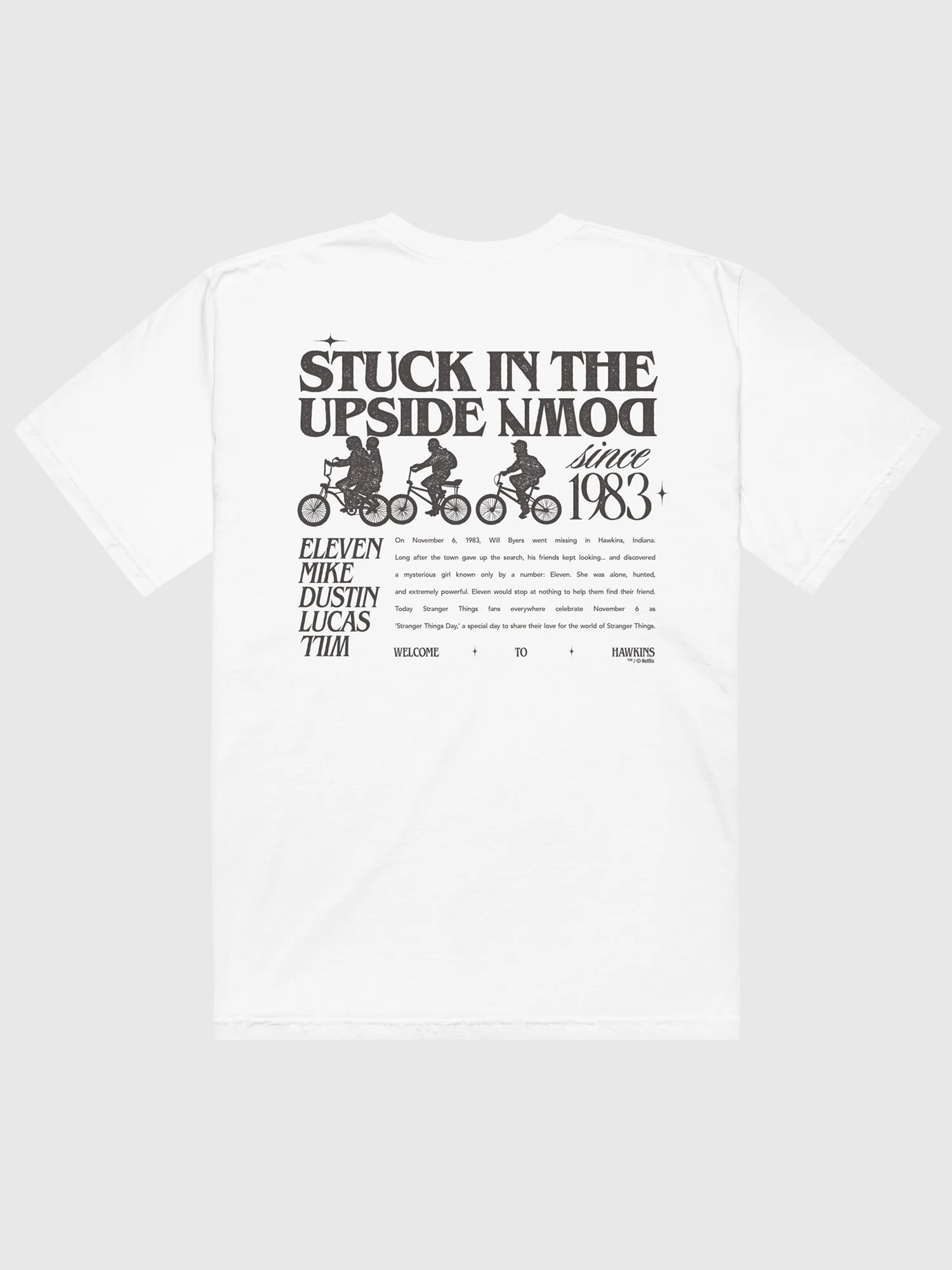 Stranger Things Stuck in The Upside Down Comfort Colors T-Shirt