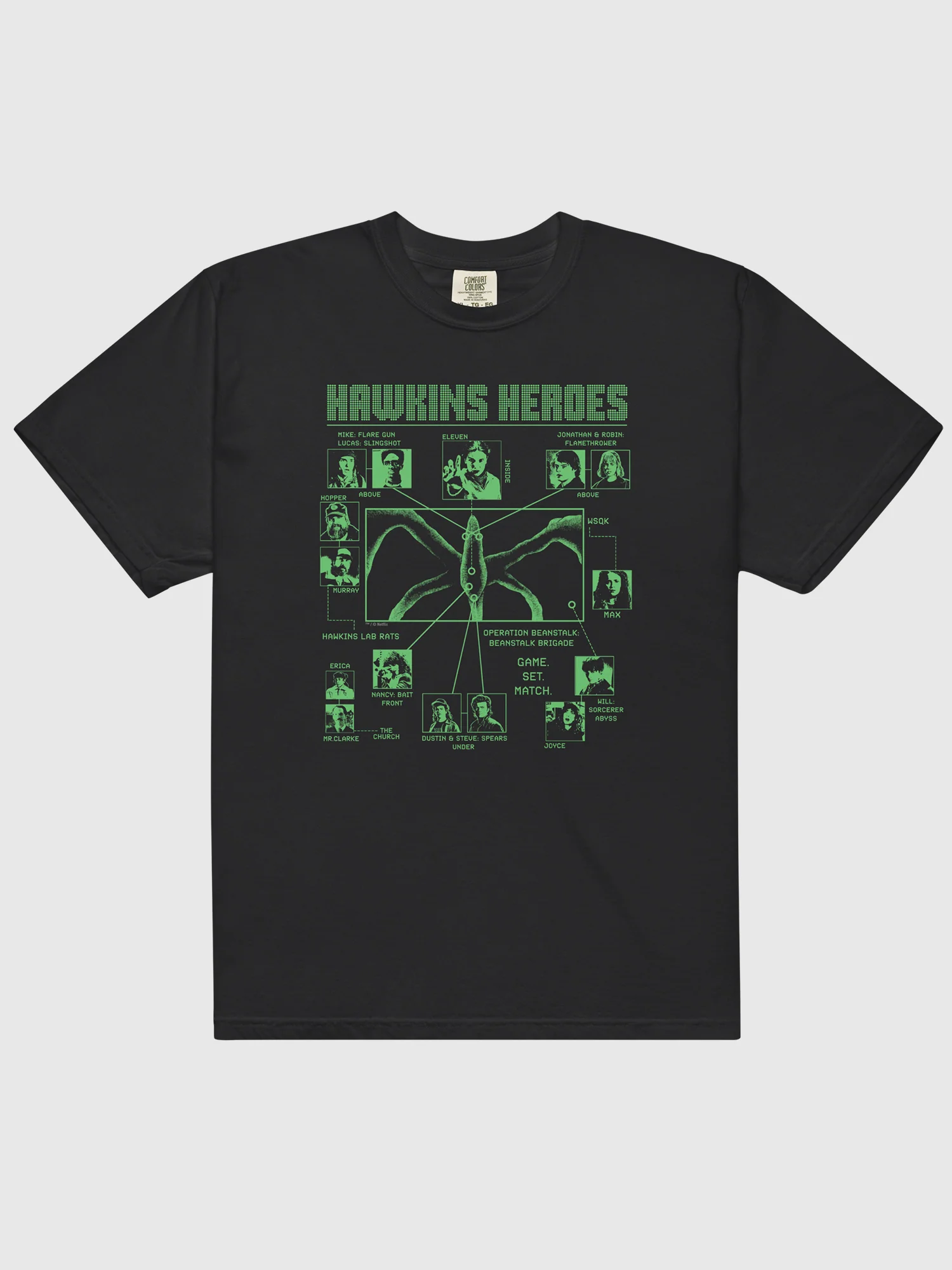 Stranger Things T-Shirt Hawkins Heroes Comfort Colors