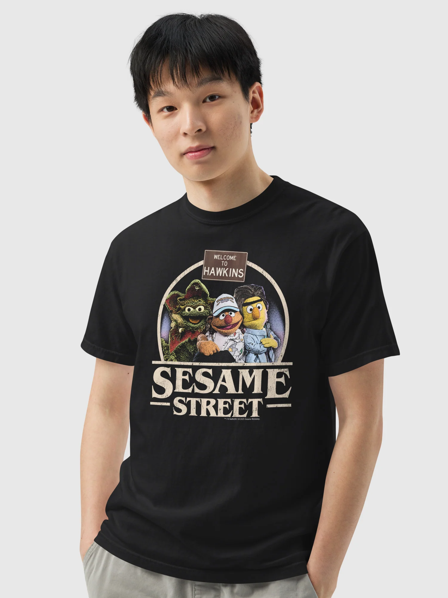 Stranger Things x Sesame Street Comfort Colors T-Shirt - Image 3
