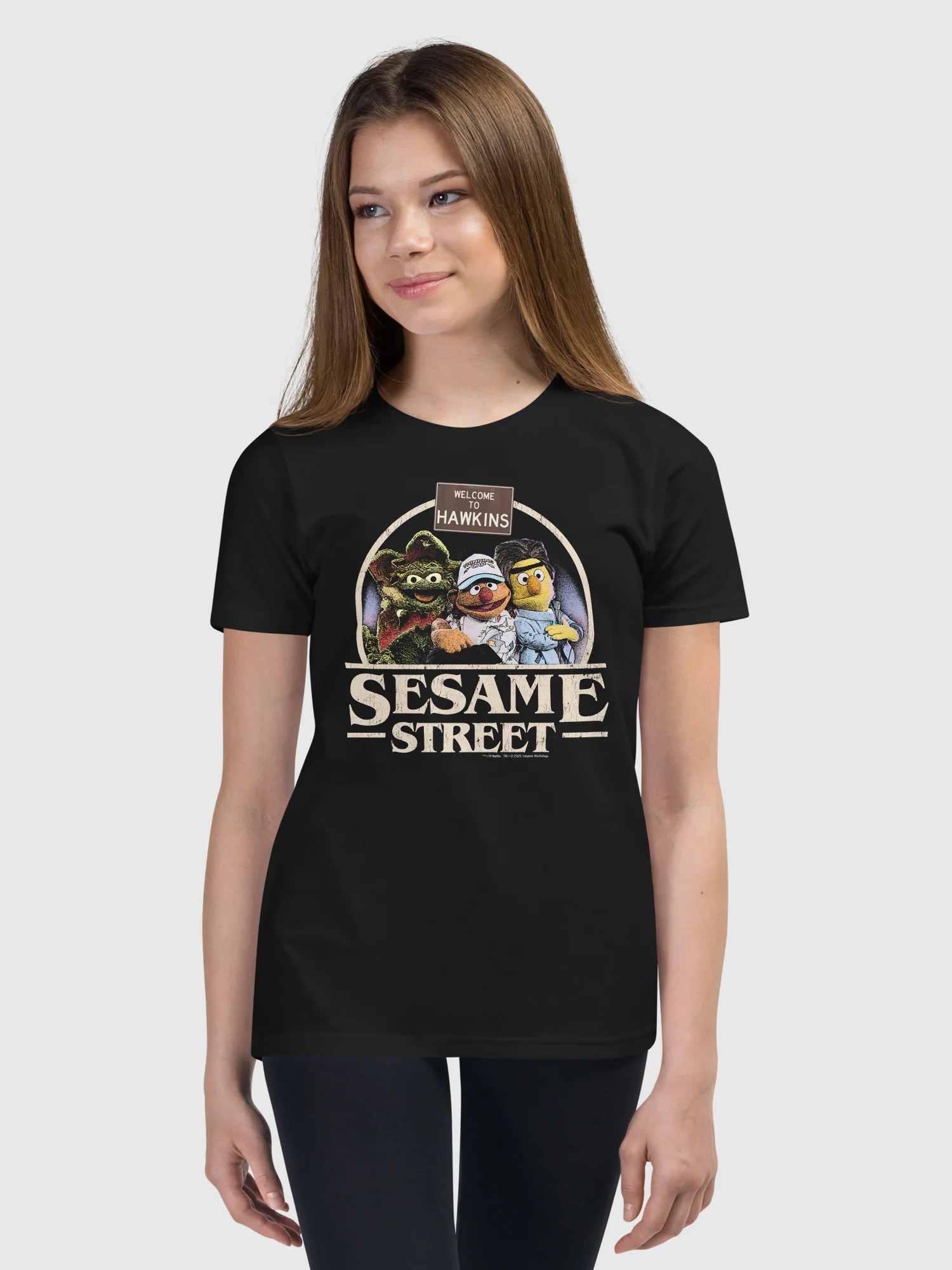 Stranger Things x Sesame Street Kids T-Shirt - Image 2