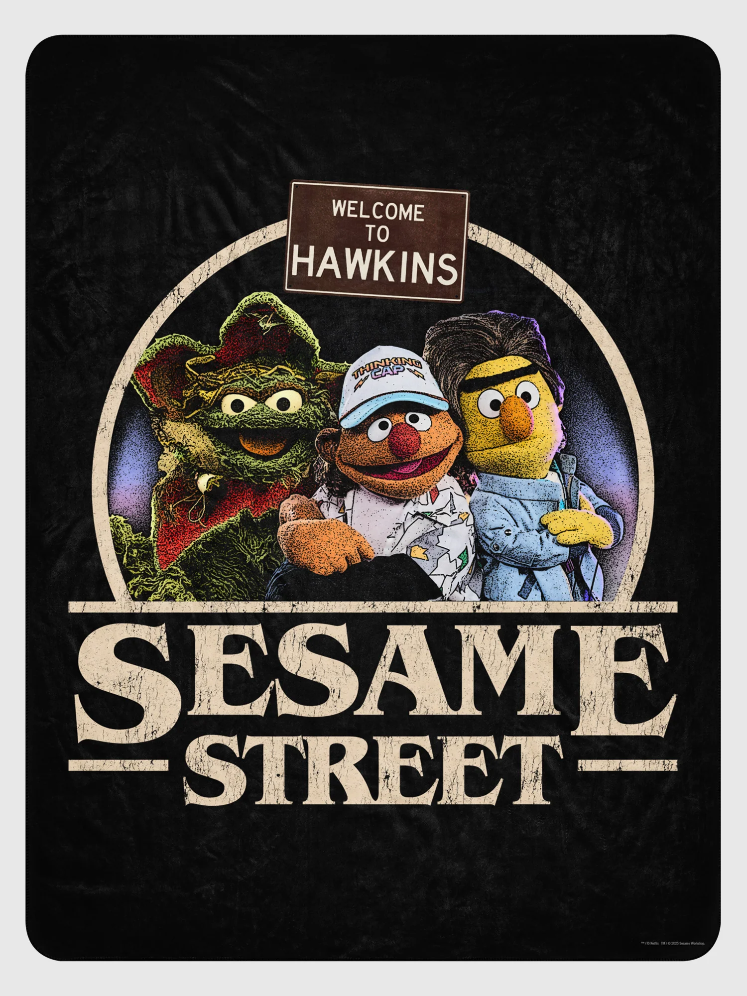Stranger Things x Sesame Street Sherpa Blanket - Image 5