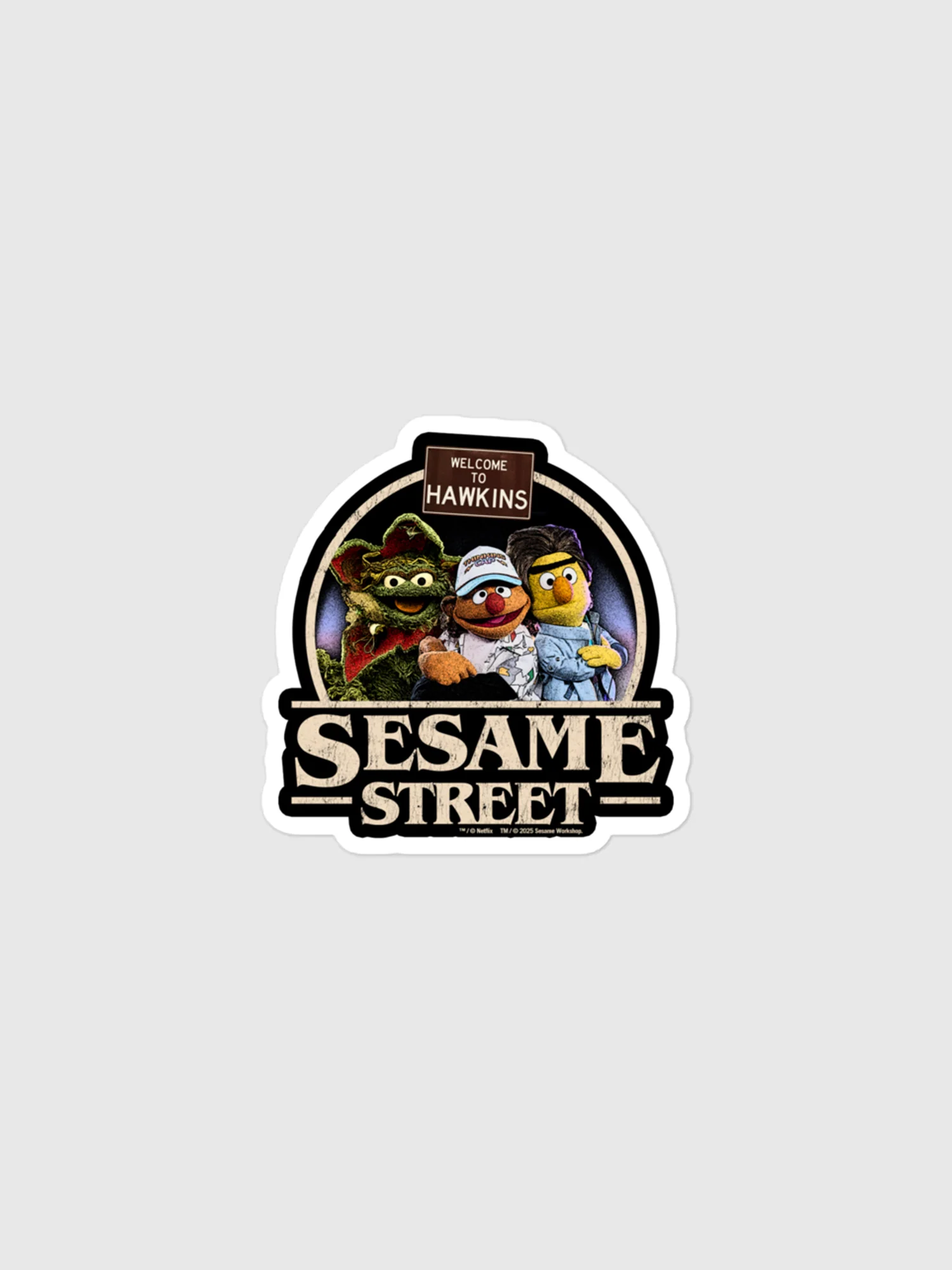 Stranger Things x Sesame Street Sticker - Image 3