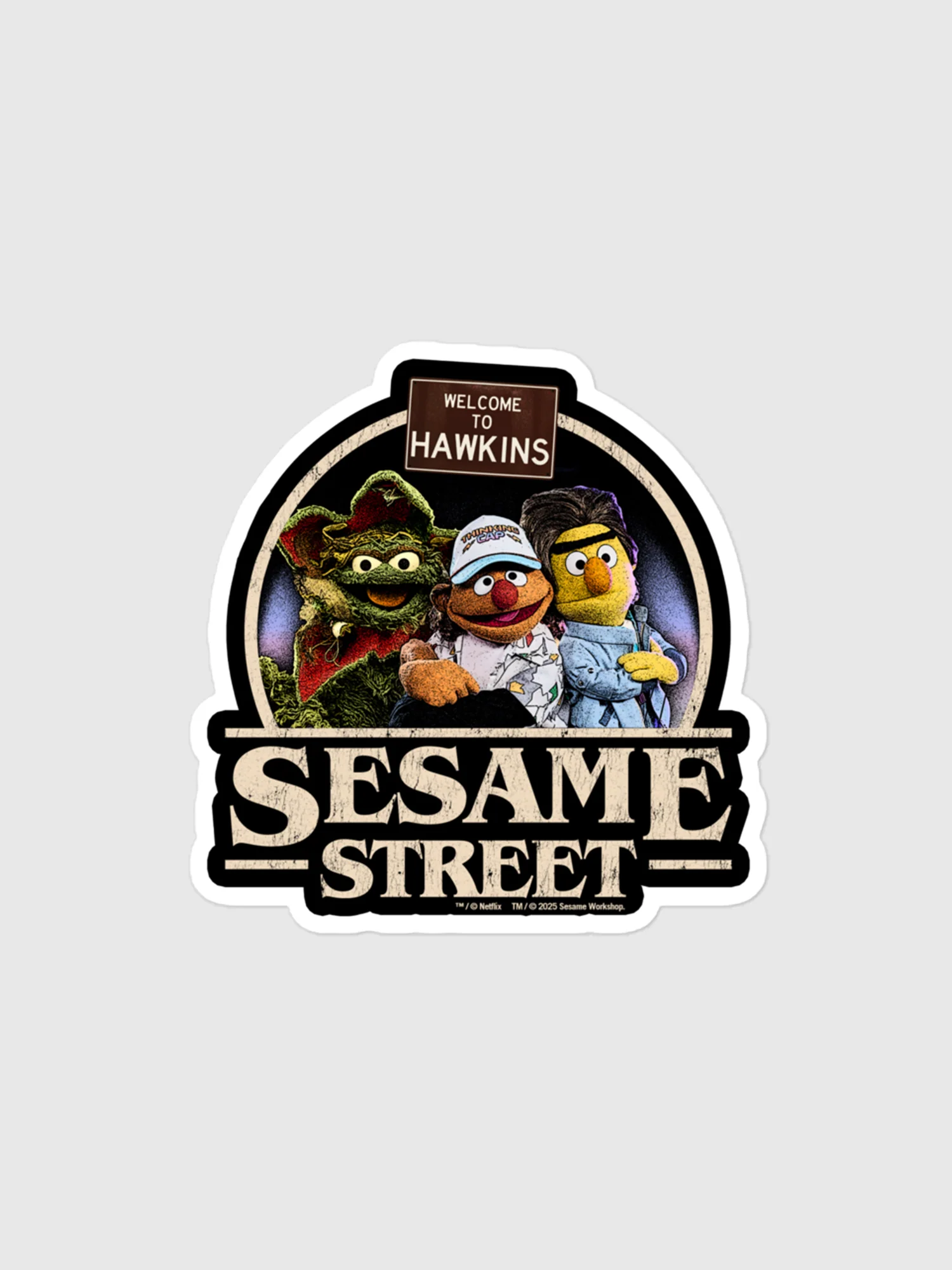 Stranger Things x Sesame Street Sticker - Image 4