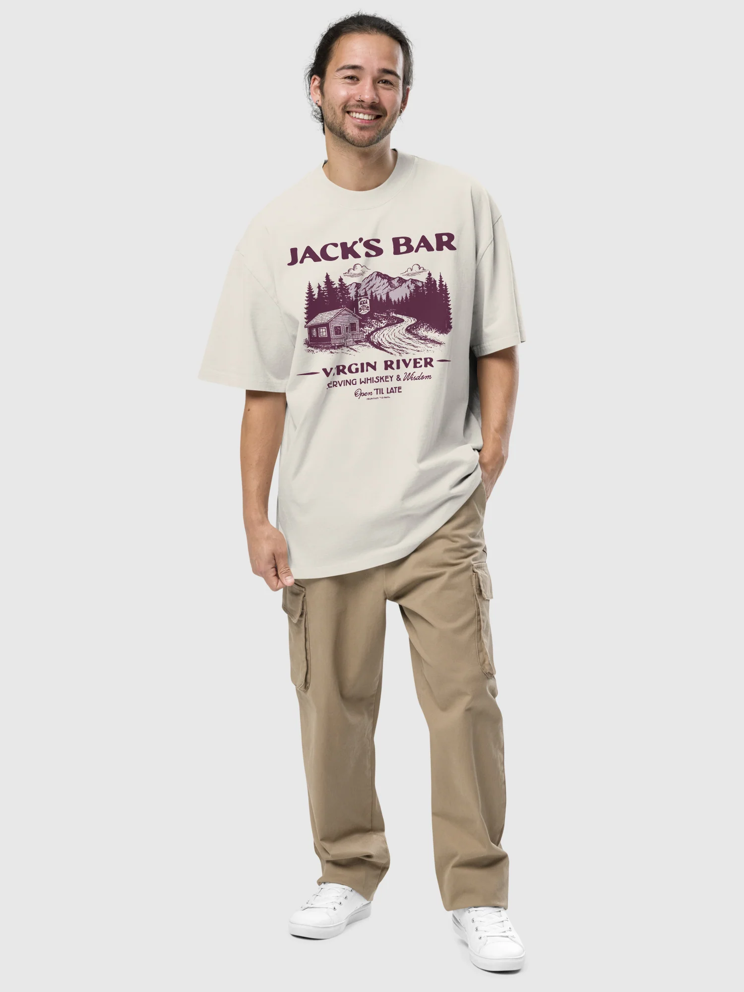 Virgin River Oversized T-Shirt Jackās Bar - Image 2