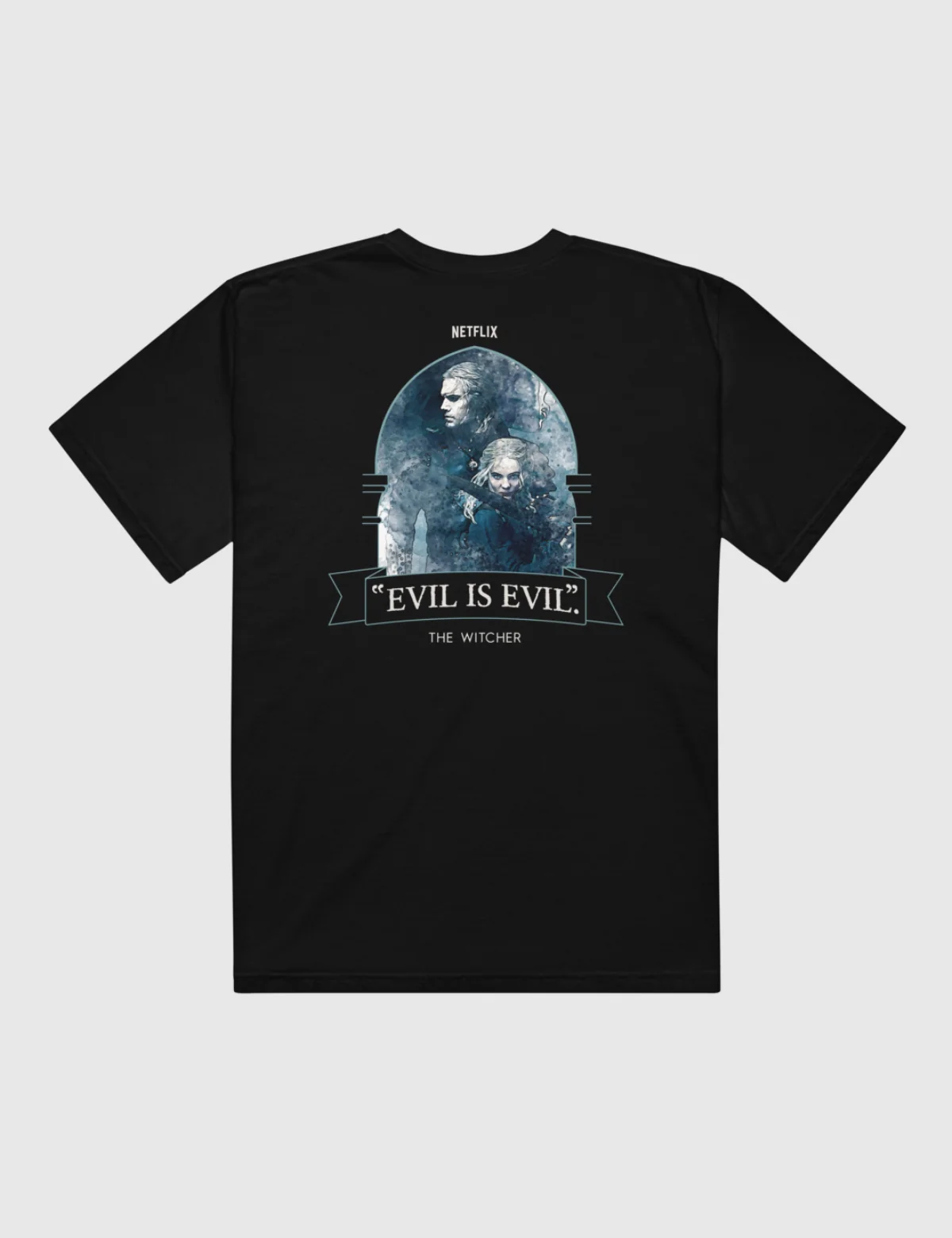 The Witcher Evil Is Evil T-Shirt [Black] - Image 2